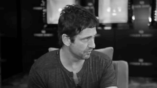 In conversation with Gerard Butler.gif